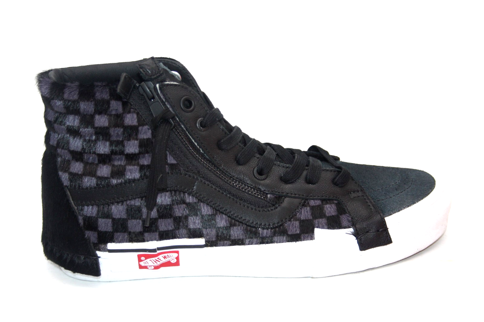SCARPA VANS SK8 HI CAP LX (PONY) NERO VERO BIANCO VN0A3TKMVSN UOMO TAGLIA 12
