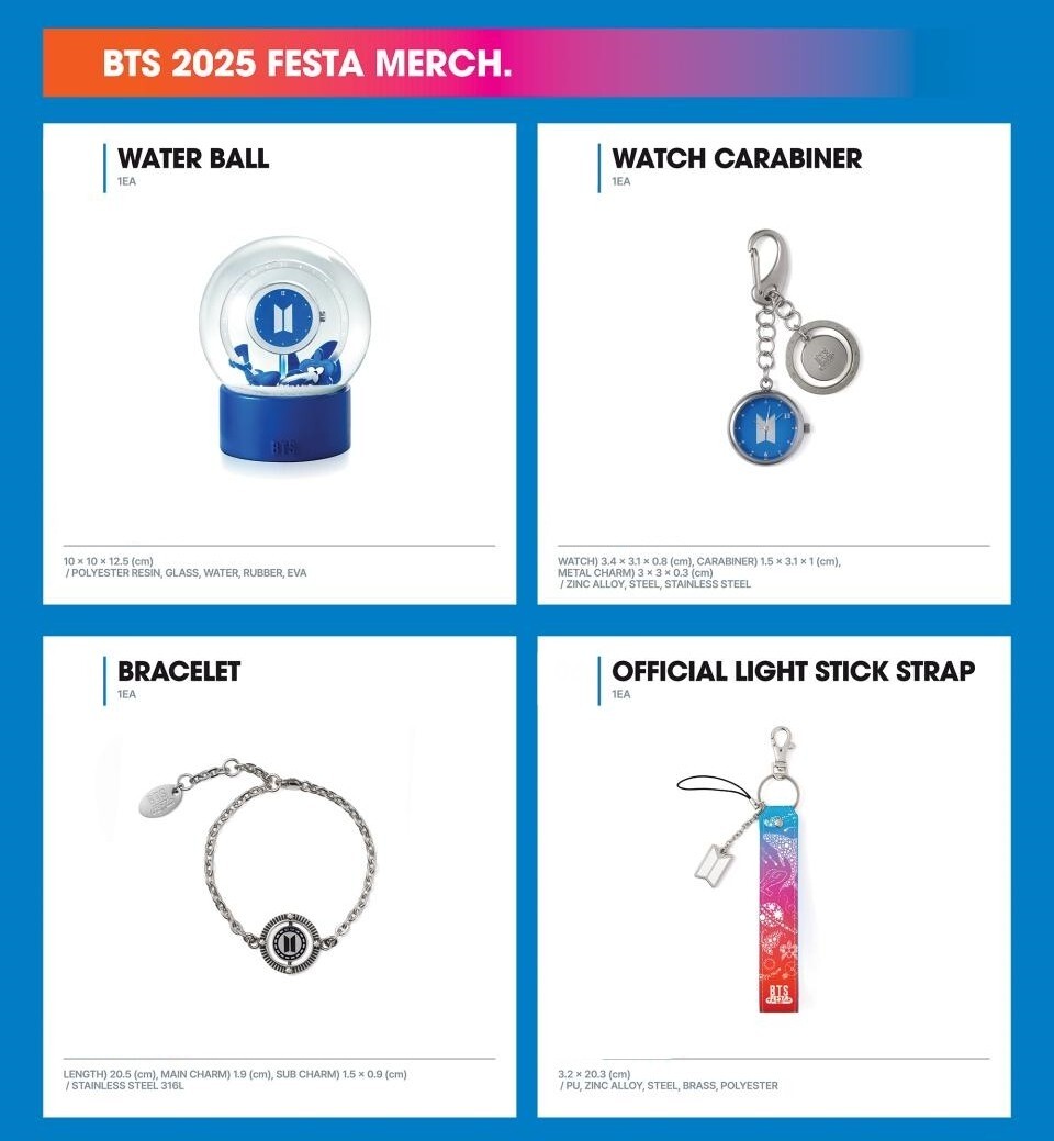 In Stock ] 2025 방탄소년단 BTS FESTA Official Merch Limited