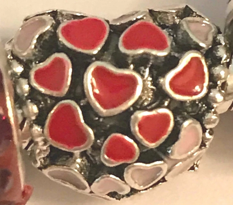 ❤️Authentic Silver PANDORA BRACELET with Red European Charms Beads Pandora Box❤️ - Image 4 of 4