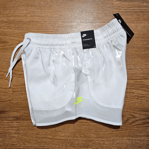 Nike Air Max Sheen Shorts Women's S White Yellow CU5520-100 Translucent New NSW - Picture 8 of 11
