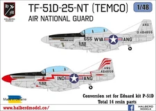 TF-51D-25NA Air National Guard conversion set for Eduard kit P-51D 1/48 scale