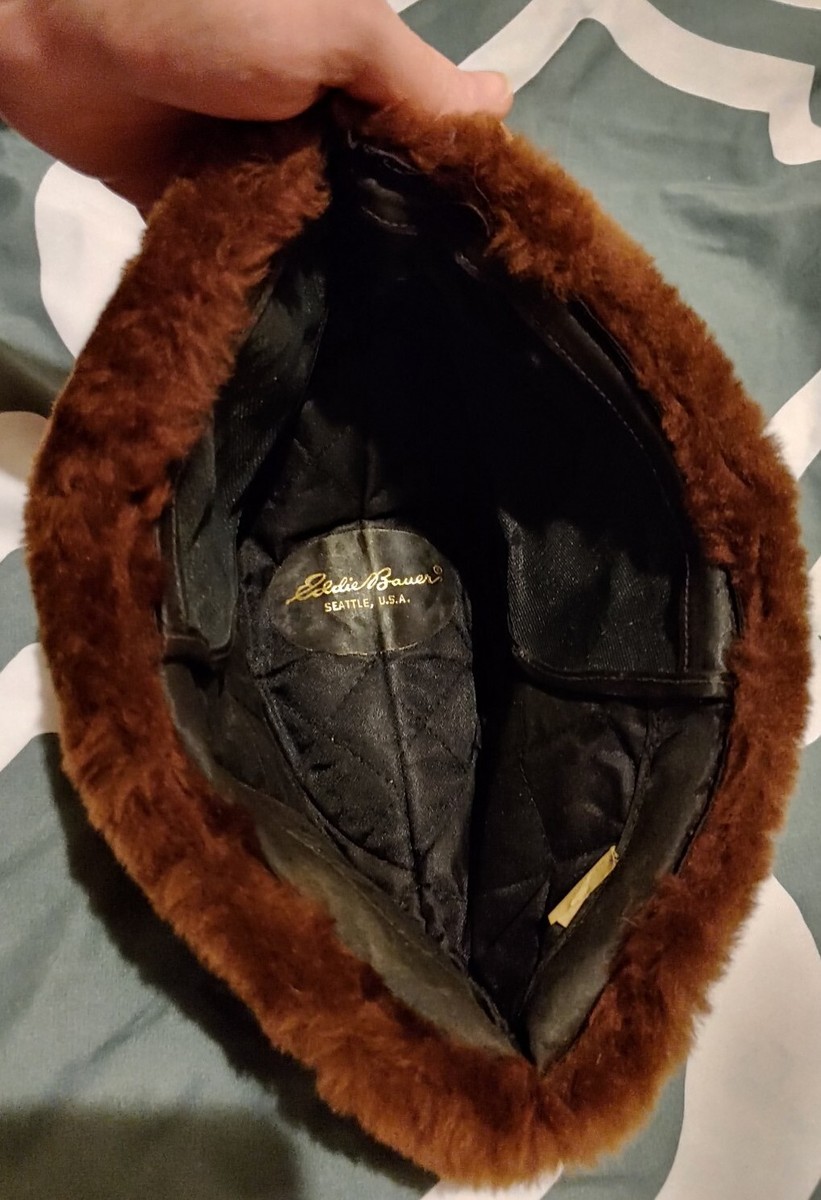 Vintage Eddie Bauer Brown Warm Winter Fur Hat Vintage Eddie Bauer Womens Brown Warm Winter Fur Hat Size  main image 2