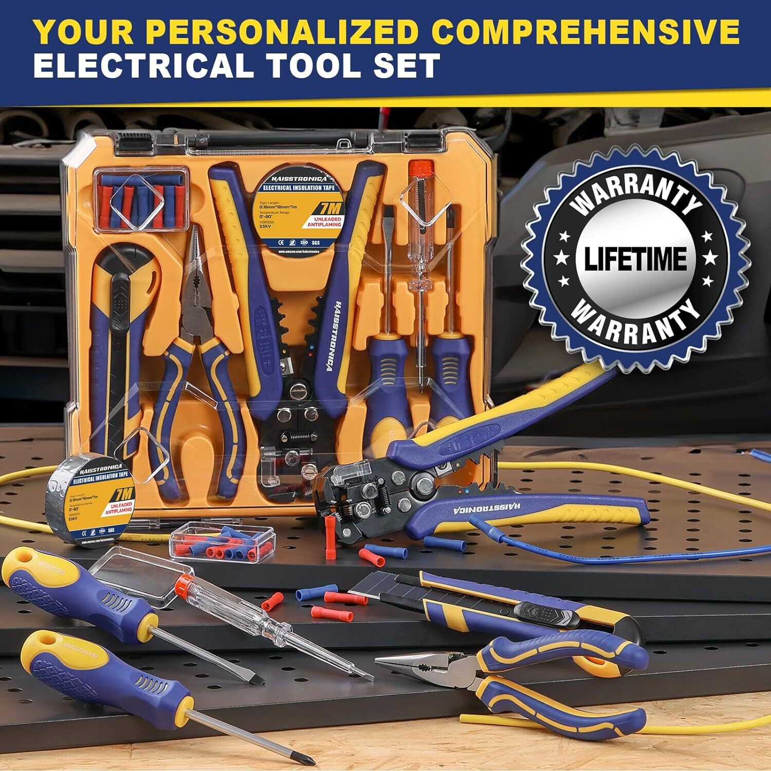 8 IN 1 Electrician Tool Set, Self-Adjusting Wire Stripper Kit, 28 Piece Elect...