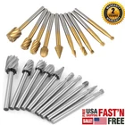 10pcs Tungsten Carbide Burrs Rotary Burr Set 1/4" Head 1/8 Shank Die Grinder Bit