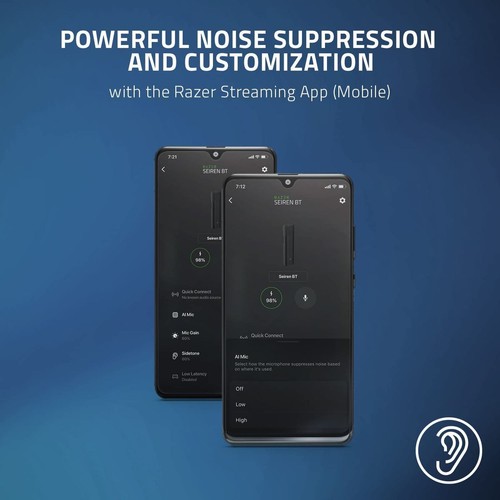 * Razer Seiren BT Mobile Microphone Wireless BT 3.5mm ClipOn for Android PC Bl. - Zdjęcie 6 z 7
