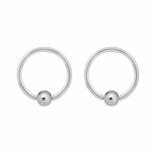 16G 2PC Captive Bead Rings Hoops Eyebrow Belly Tragus Cartilage Septum Piercings - 第 1/8 張圖片