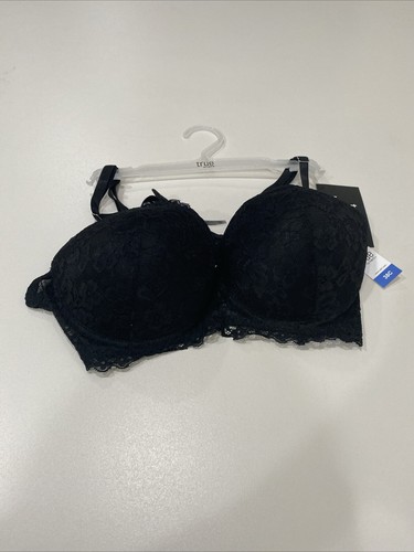 Rue21 True by Rue 21 Extreme Push Go Demi Padded Lace Bra Black Size 38C