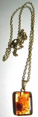 Collier Vintage En Verre Argenté - Bijou Occasion élégant Et Intemporel