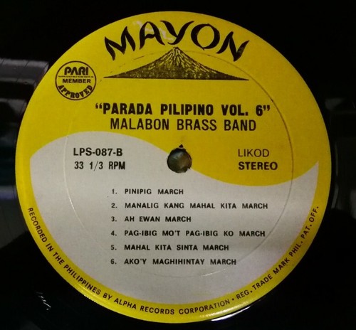 Malabon Brass Band - Parada Pilipino Volume 6 Vinyl 12" Album Philippines - Picture 6 of 6
