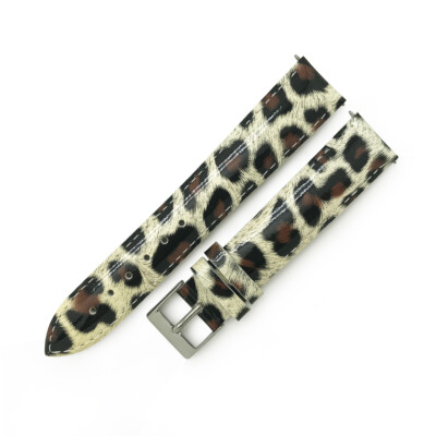 18mm Width LEOPARD WATCHES LEATHER BAND with pin