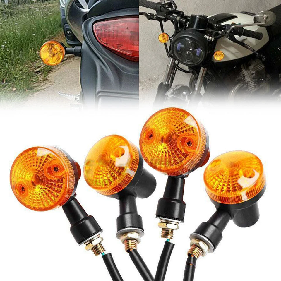 4pcs Motorcycle Turn Signal Indicator Light Blinker for kawasaki Suzuki Honda - Image 4 of 4