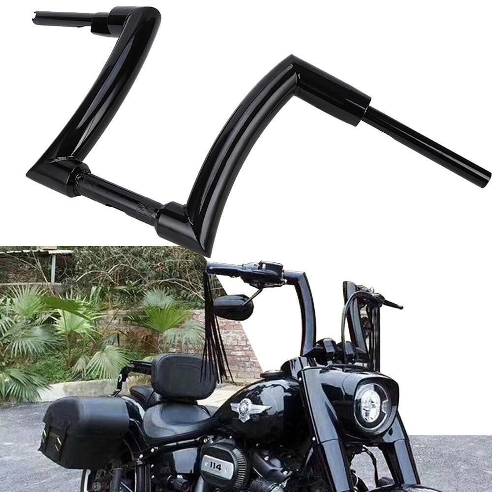 12" BLACK DNA MONSTER FAT APE HANGER Z BARS 1-1/4" FITS FOR HARLEY ...