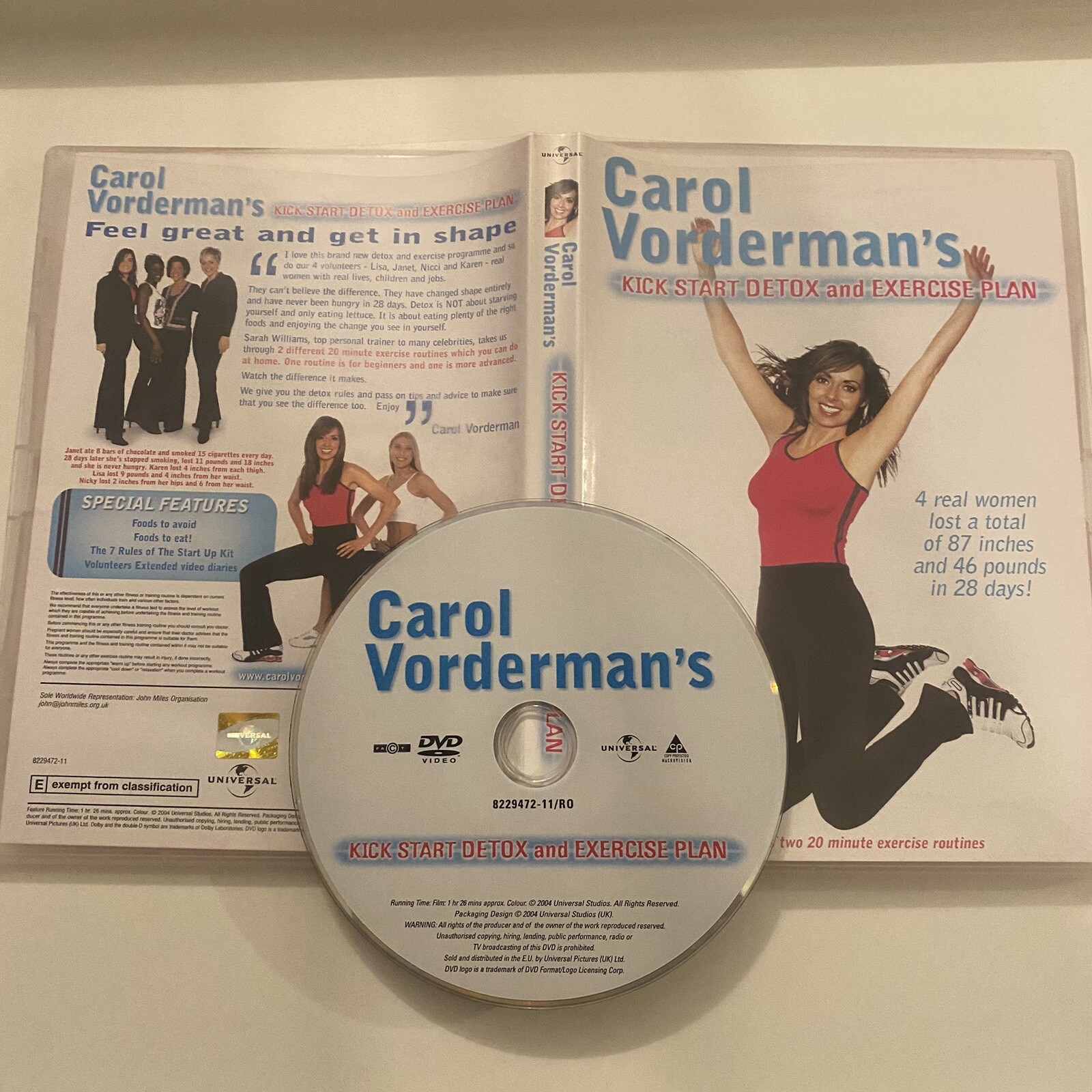 Carol Vorderman - Kick Start Detox And Exercise Plan (DVD, 2004)fitness DVD