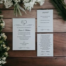 Wedding Invitations - Evening Invites - RSVP - Poem Gift Cards - Information 