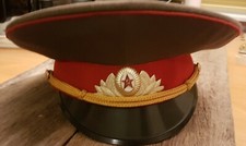 ORIGINAL UDSSR DIENST SCHIRMM&Uuml;TZE Offizier Gala Schirmm&uuml;tze