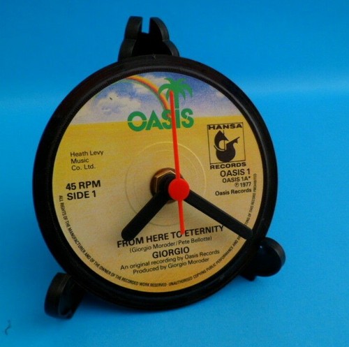 CLOCKS Upcycled Vinyl Record Hit SINGLES 70's 80's 90's Table Top Size 4" LIST G - Picture 116 of 226