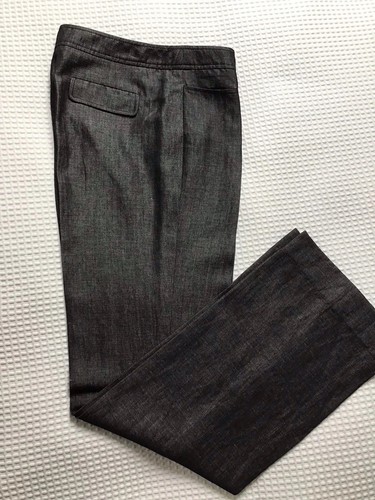 Vintage Jaeger Linen Trousers. UK10L Press Sample SS11. Nautical Grey/Blue Denim - Picture 9 of 14