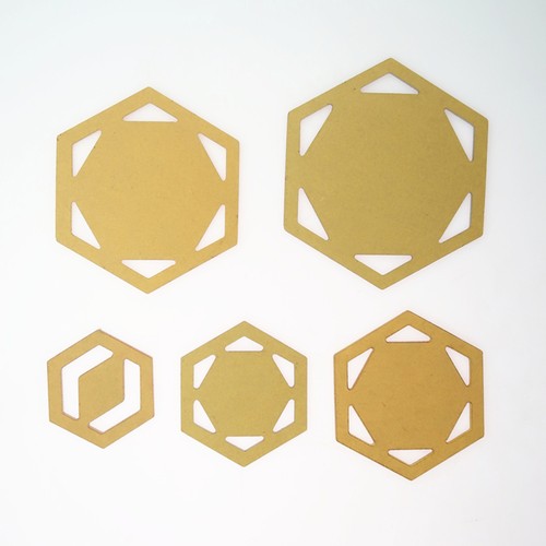5 Pcs Zeichnungsvorlage Hexagon-Quiltwerkzeug Patchwork -Vorlagen