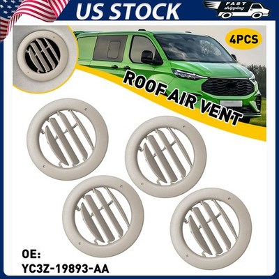 4X Headliner Interior Roof A/C Air Vent Louvre ABS For 2015-2025 Ford Transit