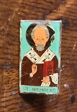 Antique Russian Icon - St. Nicholas of Myra (pin)
