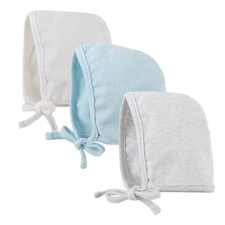 Yuoahcn Newborn Hats for Baby Girls Boys Cotton 0-3 Months, White blau gray