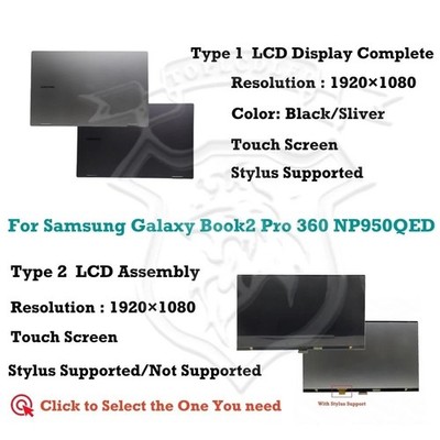 Samsung Galaxy Book2 Pro 360 NP950QED-KA1HK OLED Display Assembly Touch Screen