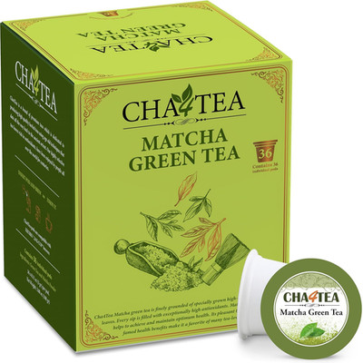 Matcha Green Tea Pods 36Ct Compatible K-Cup Single Serve Smooth Flavor