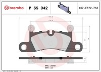 Bremsbelagsatz Scheibenbremse Prime Brembo P 65 042 FüR Porsche Cayenne 911 991