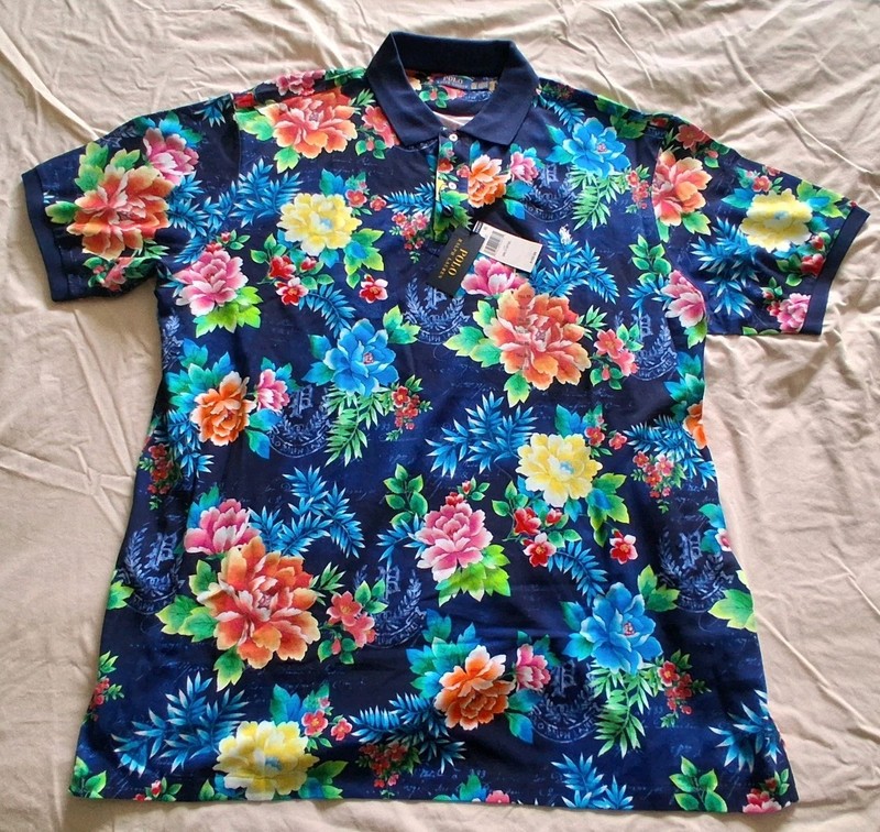 New Ralph Lauren Polo Mens 3XLT 3XL Tall Tropical Print NWT 