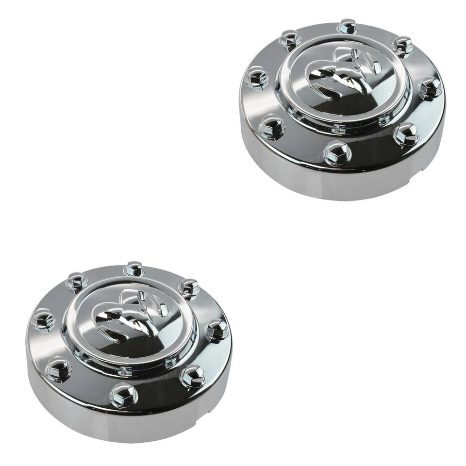 OEM Wheel Center Hub Cap Pair Set of 2 LH & RH Front Chrome for Ram 3500 DRW - Image 2 of 4