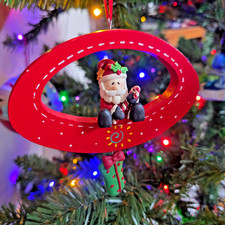 Ornament Santa with candy cane