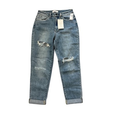 Flying Monkey Mid-Rise Crop Slim Straight Jean, Size 27