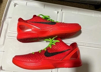 Nike Kobe 6 Protro Low Reverse Grinch Red Size 12 Authentic OG Rare Used Vnds - image 1 of 4