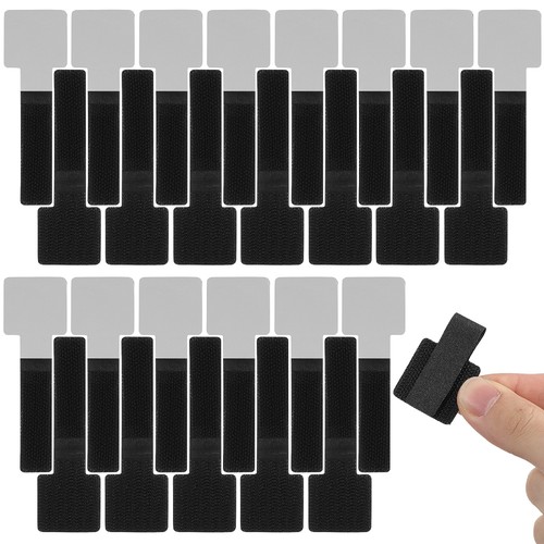 40 Pcs Cable Management Ties Desk Wire Organiser Cord Solution Straps under - 第 1/11 張圖片