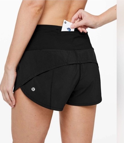 Lululemon Speed Up High Rise Lined Shorts 2.5” Black Size 4 NEW WITH TAGS - Picture 3 of 5