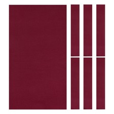 9ft Billiard Cloth Pool Table Felt Kit with 6 Cloth Strips Thickened, Red