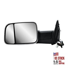 Driver Left Side Door Towing Mirror Chrome Back Cover Chrome Driver LH Side