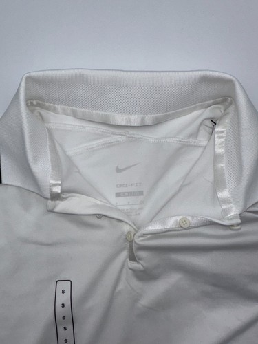 $80 Nike Women's Dri Fit Golf Polo - Fz6297/100 - White - Small - New With Tags - Picture 10 of 11