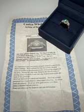 Costco 1.52ctw Natural Diamond Oval and Round Brilliant Cut halo engagement ring