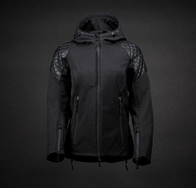 ENGINEHAWK Jett Black Motorbike Riding Women's Softshell Jacket with CE Armors