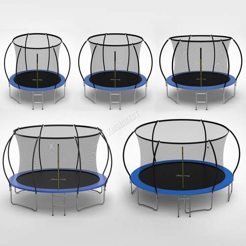GALACTICA Trampoline 6FT 8FT 10FT 12FT 14FT Kids Enclosure W/ Safety Net Ladder