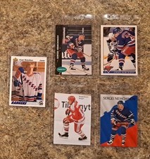 (5) Sergei Nemchinov 1991-92 Upper Deck Rookie card RC Parkhurst Topps Red USSR. rookie card picture