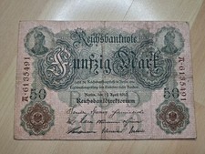50 Mark Reichsbanknote Berlin German Empire 1910 Papiergeld