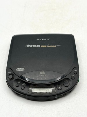 Vintage Sony Discman D-225CR Compact Disc CD Player Black Mega Bass NEED BATTERY