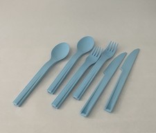 Tupperware Picknick Besteck Blau 2 Sets Plastik Reisebesteck Hochwertig 
