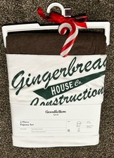 Men  s Size XL Gingerbread Construction House Co 2-piece pajama