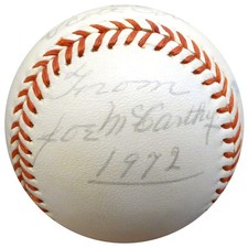 Joe McCarthy Auto Official League Baseball Yankees To Scott Best Wishes Beckett