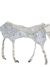 Vintage Cinema Etoile Laced Garter Belt Size S White