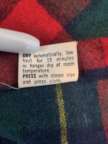 Vintage Pendleton Hemd Herren groß rot kariert Wolle Flanell Klappentasche hergestellt in den USA - Bild 11 von 12