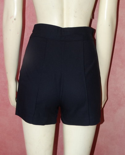 Zara basic cotton blend navy blue shorts size S - Picture 4 of 4